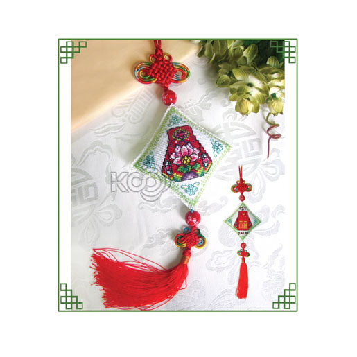 韩式香囊(红裙) - R004 - KS十字绣