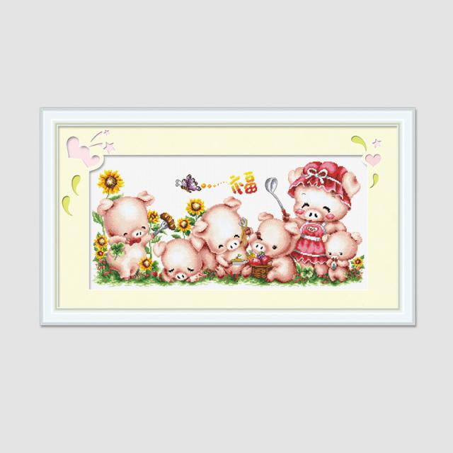 温馨猪满家 - 615108 - KS十字绣