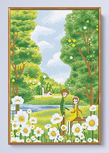 Y610510 春暖花开(11CT浅棕/满绣) - Y610510 - KS十字绣
