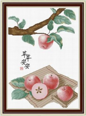Y618335 平平安安(11CT白/非满绣) - Y618335 - KS十字绣